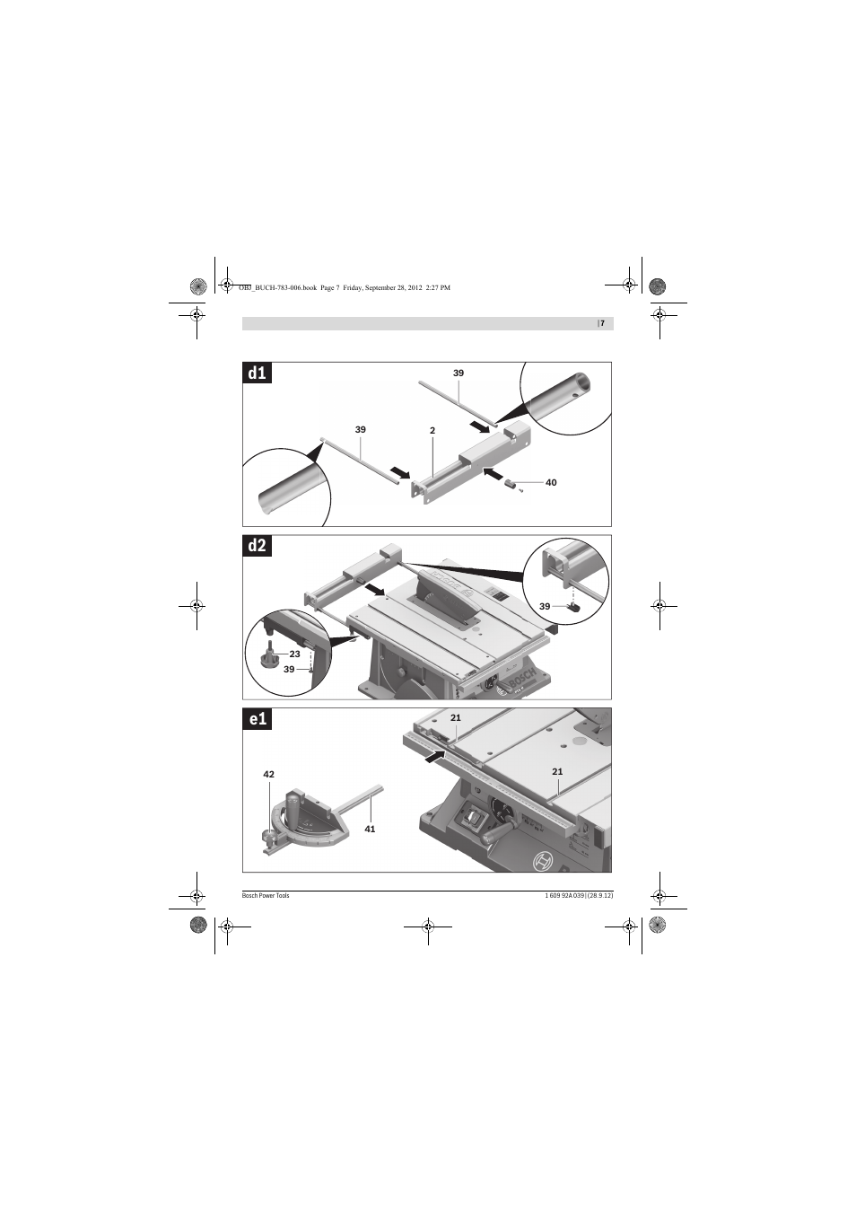 D1 d2 e1 | Bosch PTS 10 User Manual | Page 7 / 309