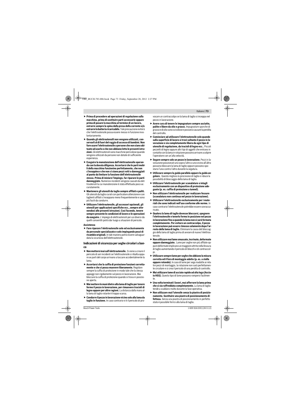 Bosch PTS 10 User Manual | Page 73 / 309