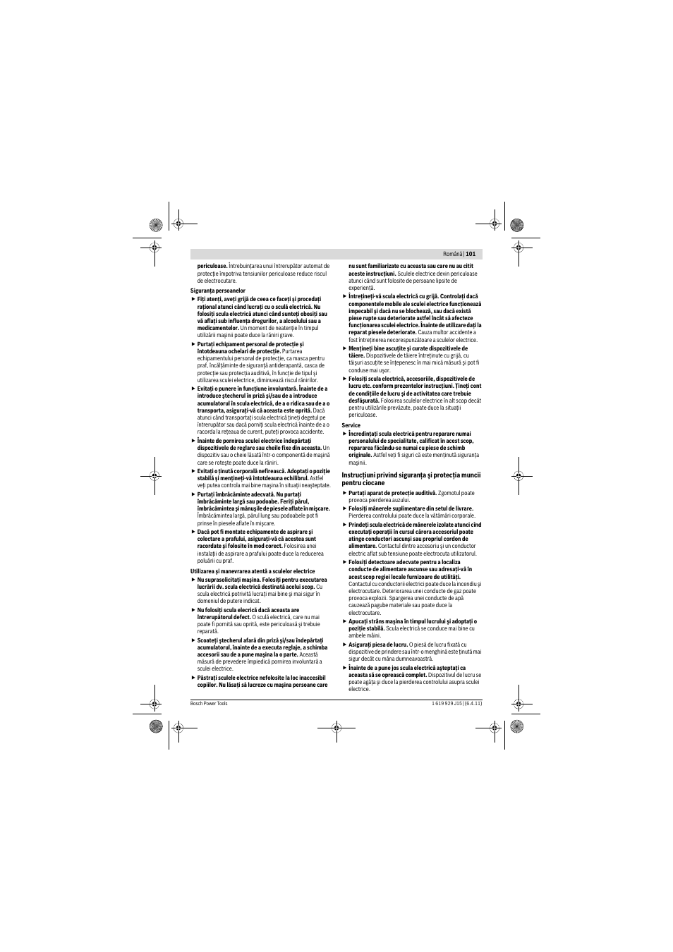 Bosch GBH 5-40 DCE Professional User Manual | Page 101 / 148