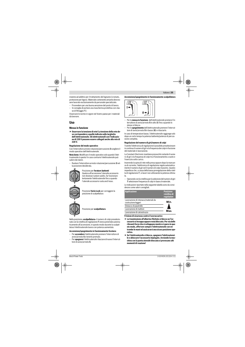 Bosch GBH 5-40 DCE Professional User Manual | Page 35 / 148