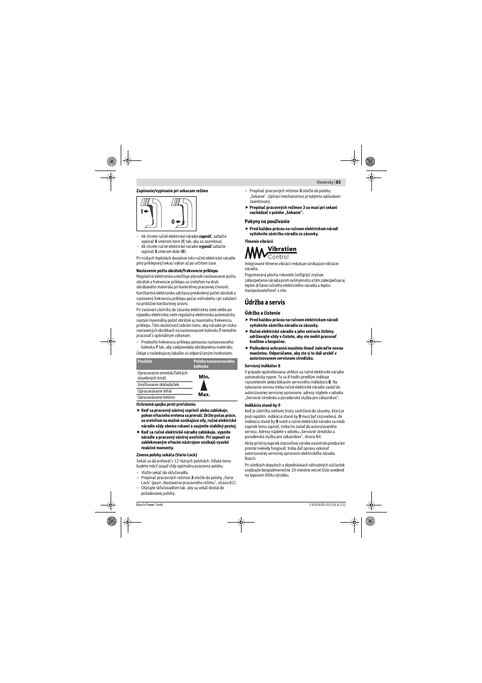 Údržba a servis | Bosch GBH 5-40 DCE Professional User Manual | Page 83 / 148