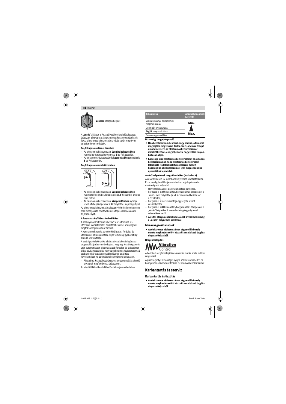 Karbantartás és szerviz | Bosch GBH 5-40 DCE Professional User Manual | Page 88 / 148