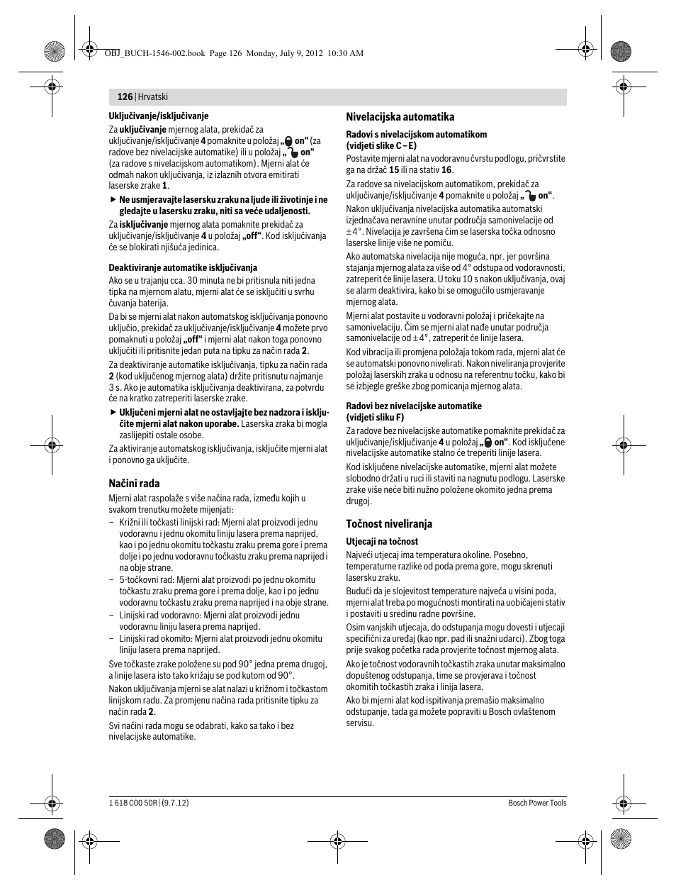 Bosch GCL 25 Professional User Manual | Page 126 / 190