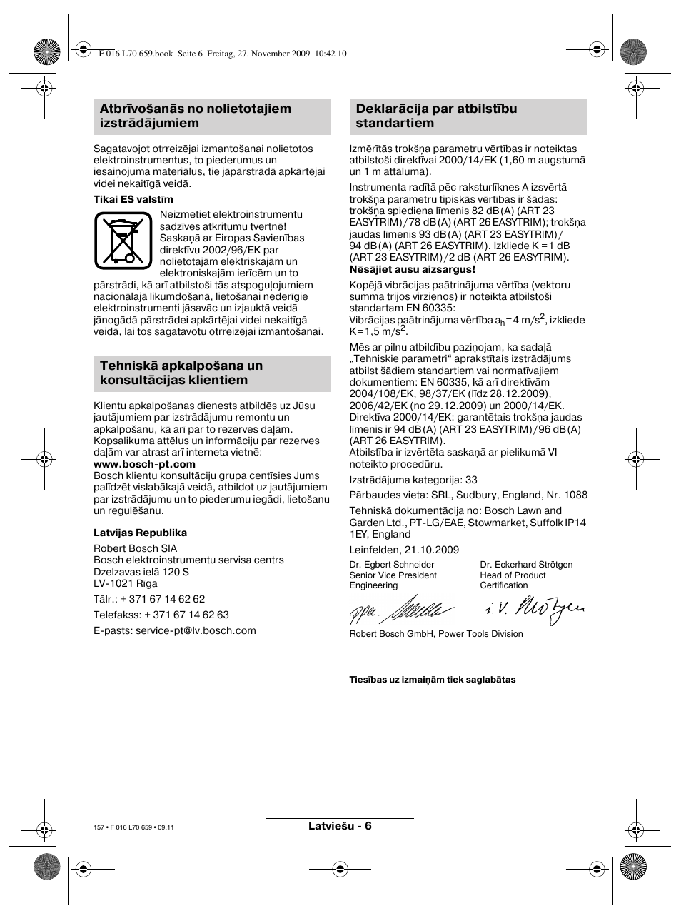Bosch ART 23 EASYTRIM User Manual | Page 157 / 164