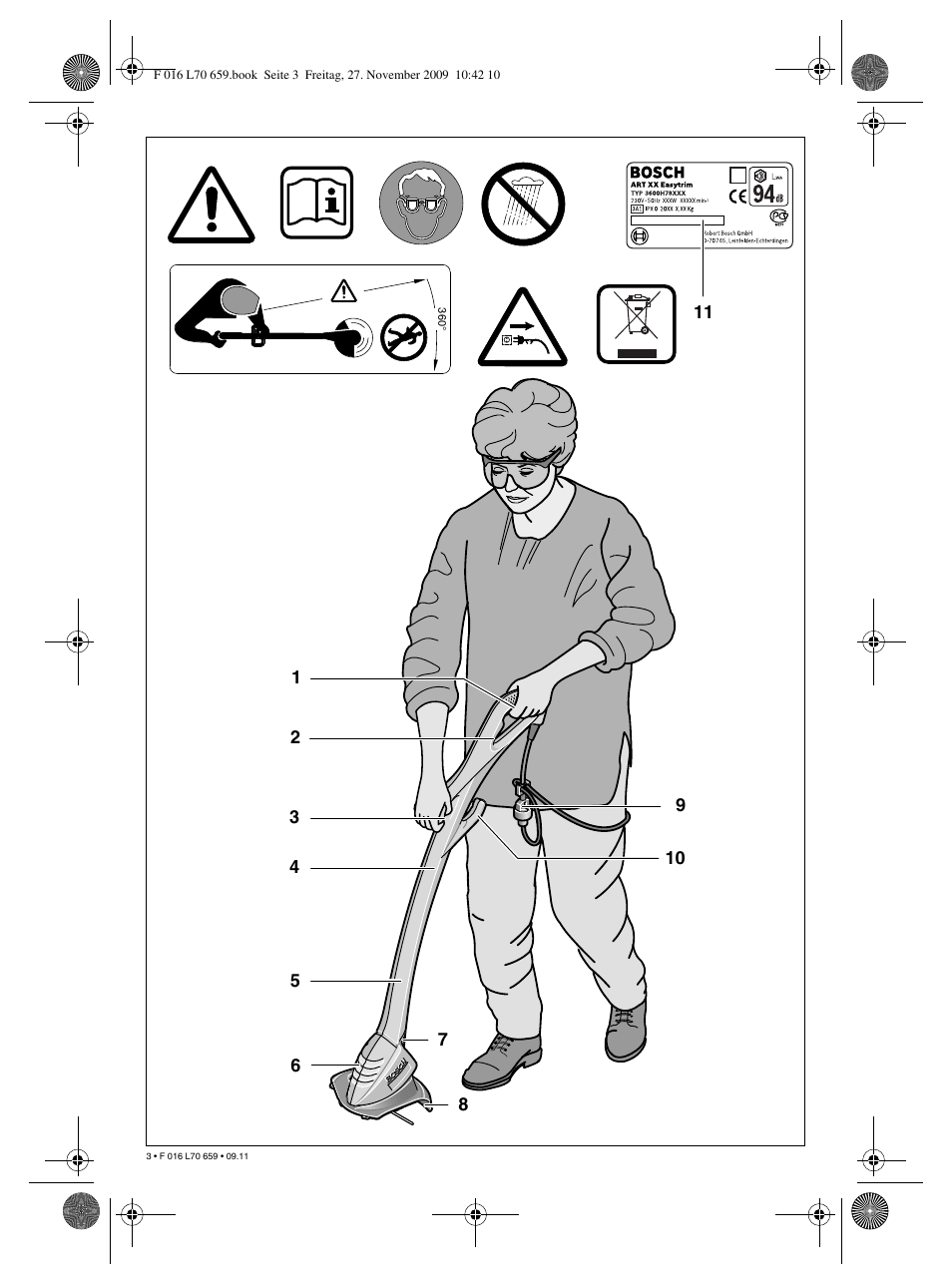 Bosch ART 23 EASYTRIM User Manual | Page 3 / 164
