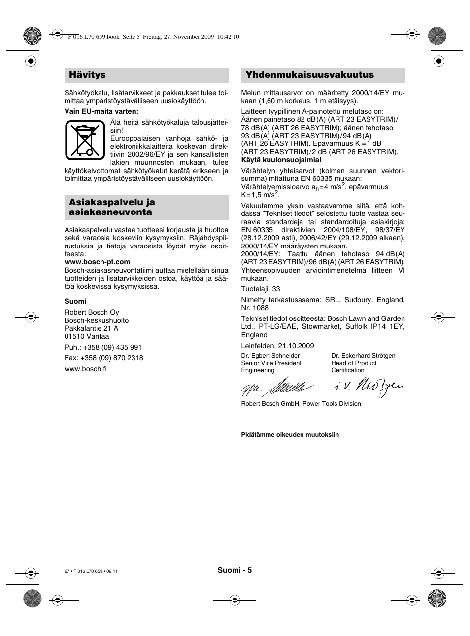 Bosch ART 23 EASYTRIM User Manual | Page 67 / 164