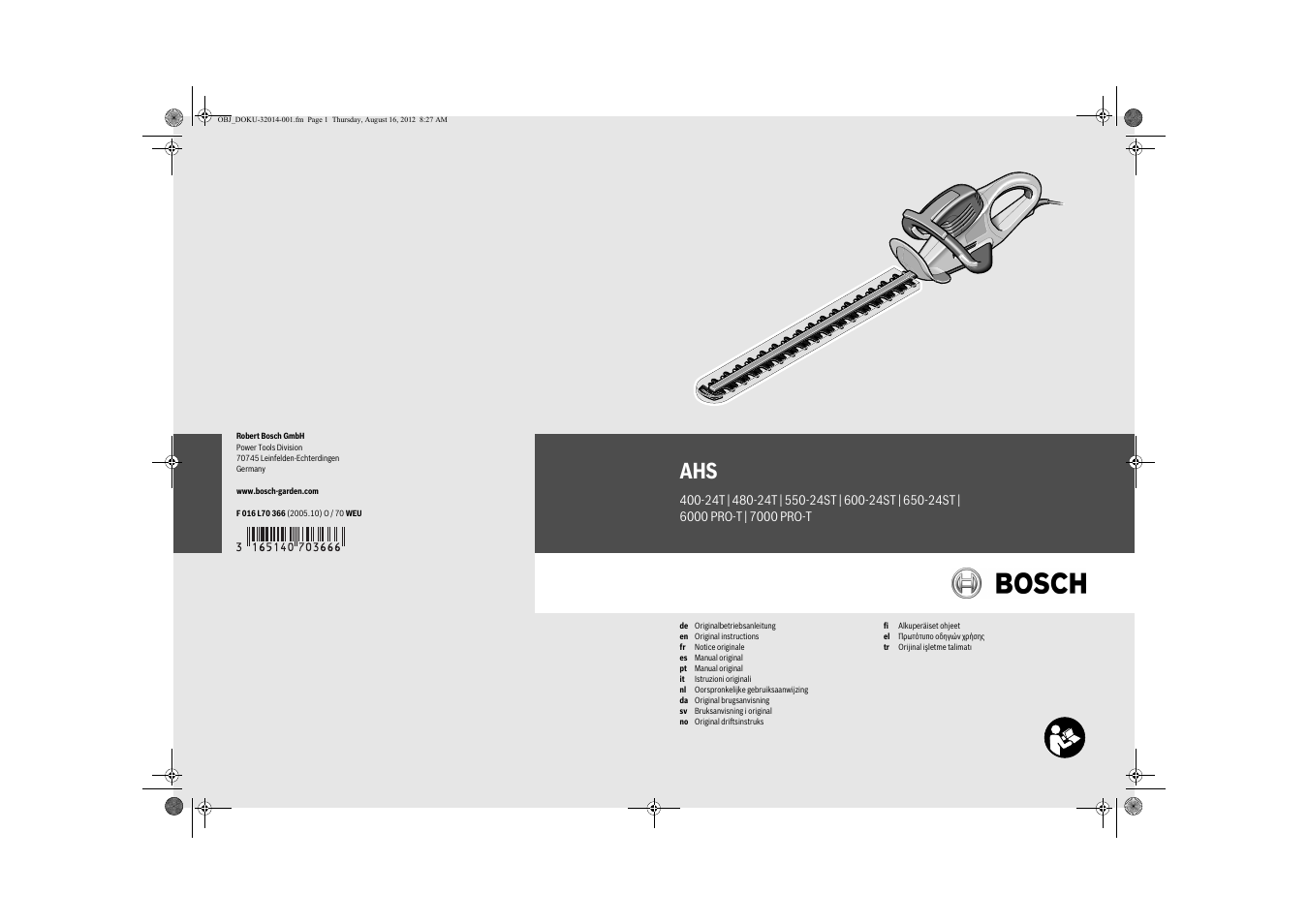 Bosch AHS 550-24 ST User Manual | 69 pages