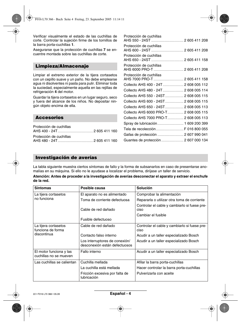 Bosch AHS 550-24 ST User Manual | Page 22 / 69