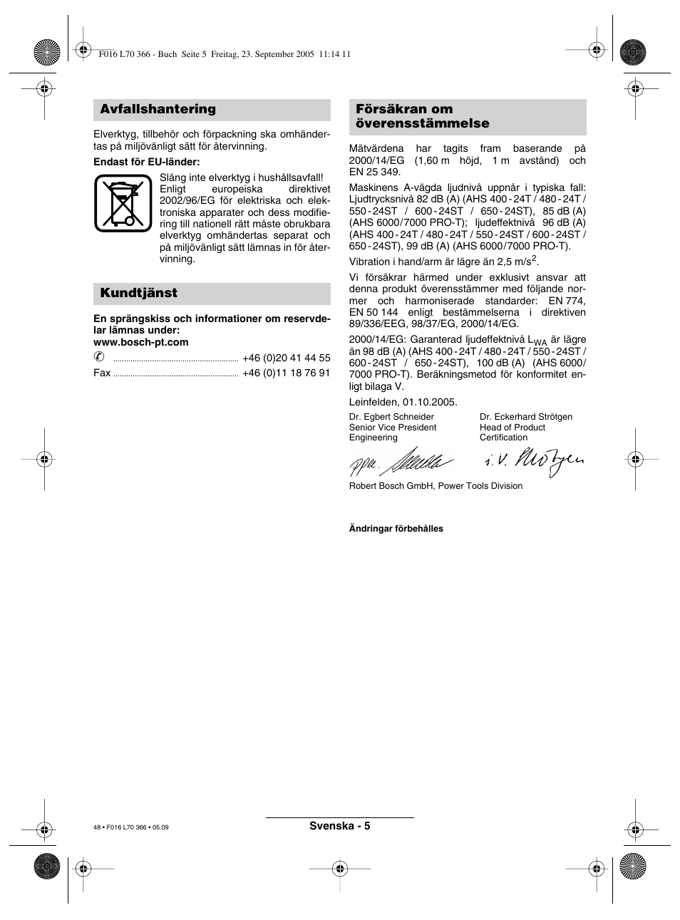 Bosch AHS 550-24 ST User Manual | Page 48 / 69