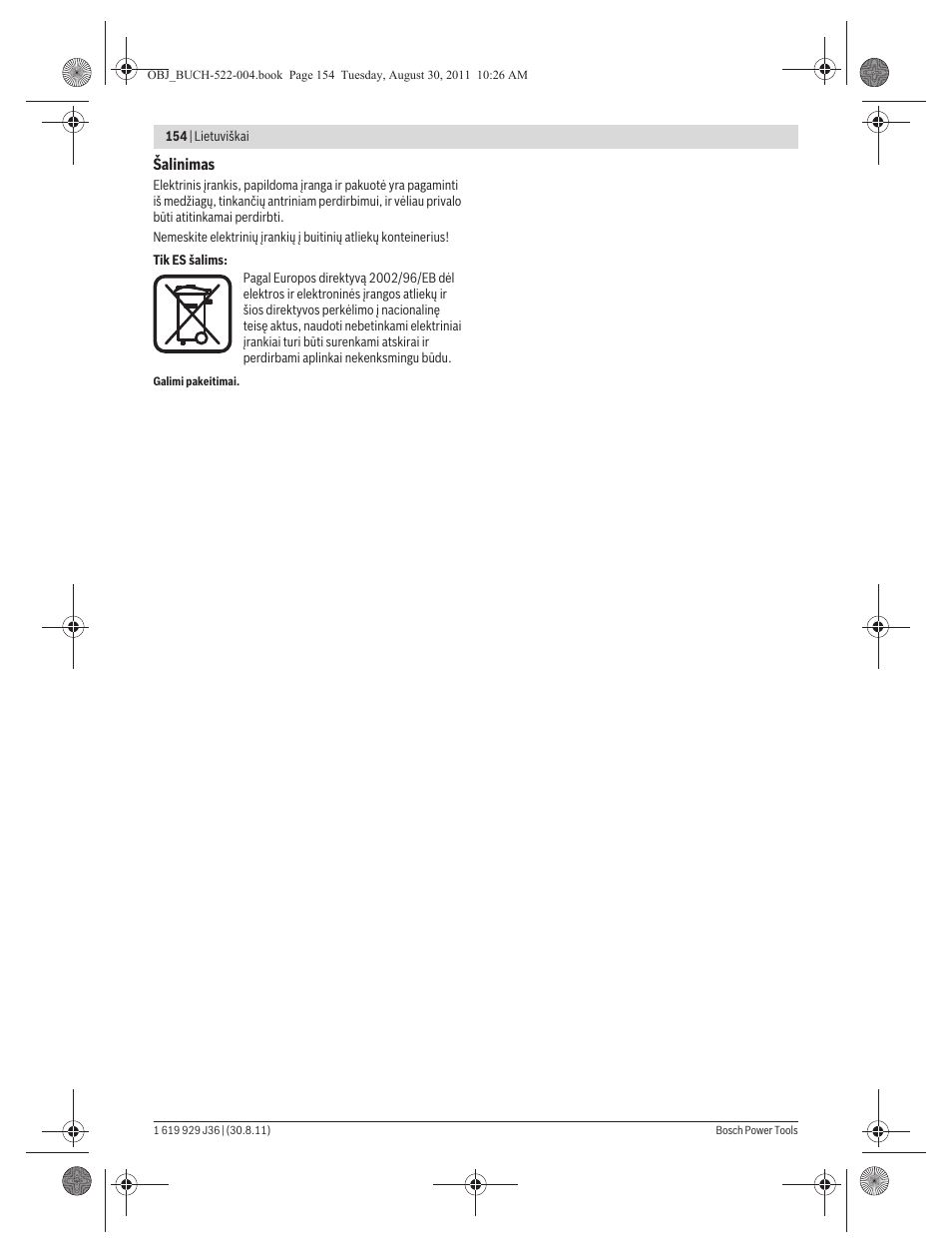 Bosch GEX 150 Turbo Professional User Manual | Page 154 / 167