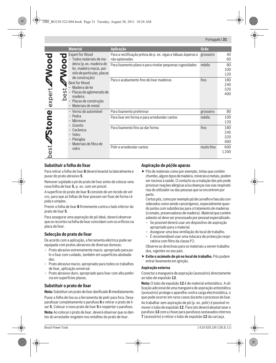 Bosch GEX 150 Turbo Professional User Manual | Page 31 / 167