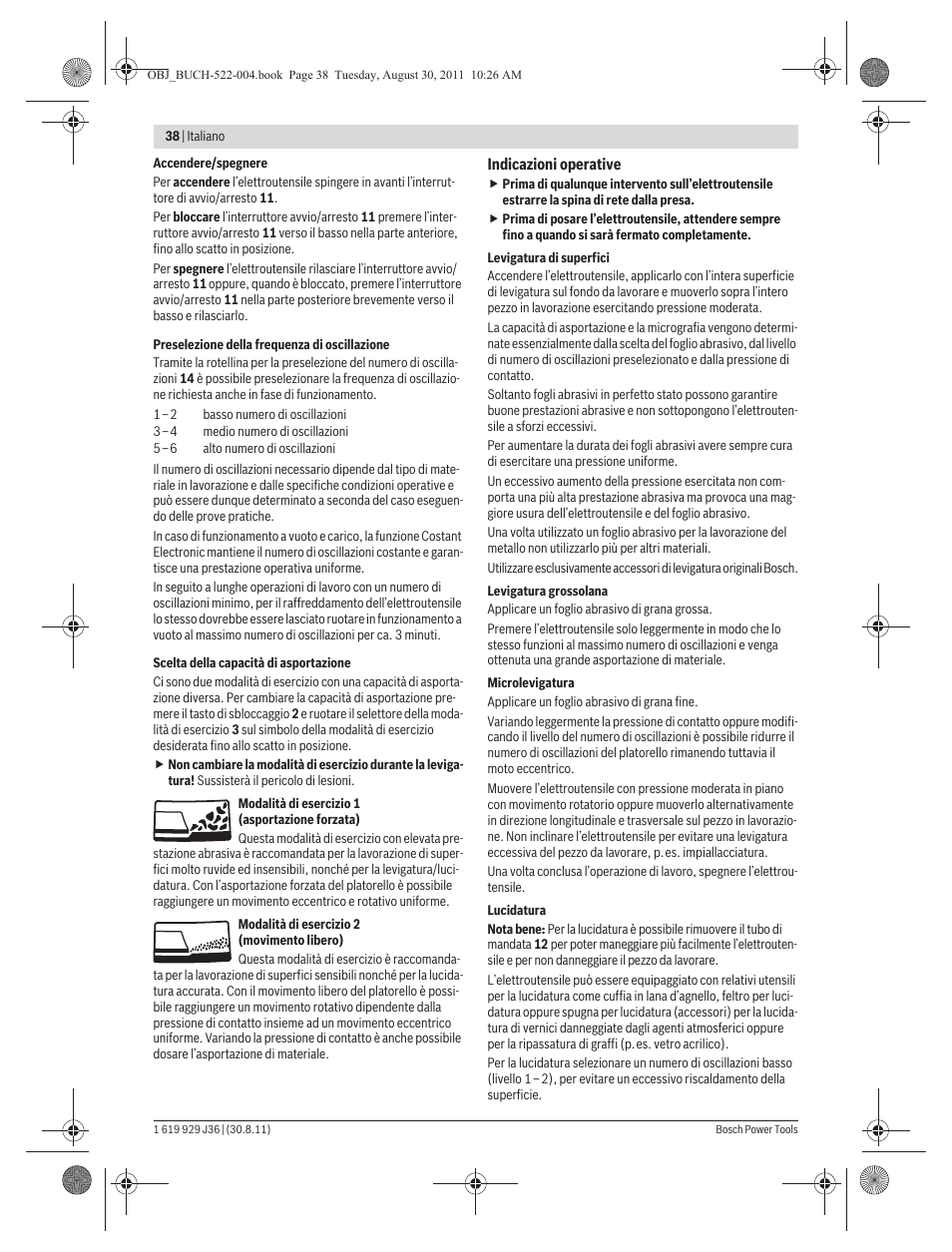 Bosch GEX 150 Turbo Professional User Manual | Page 38 / 167