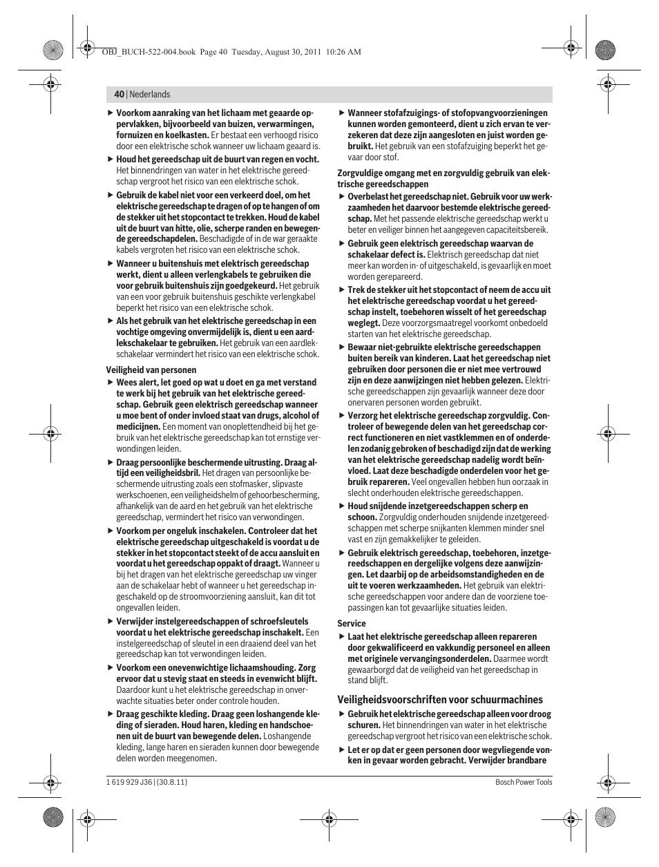 Bosch GEX 150 Turbo Professional User Manual | Page 40 / 167