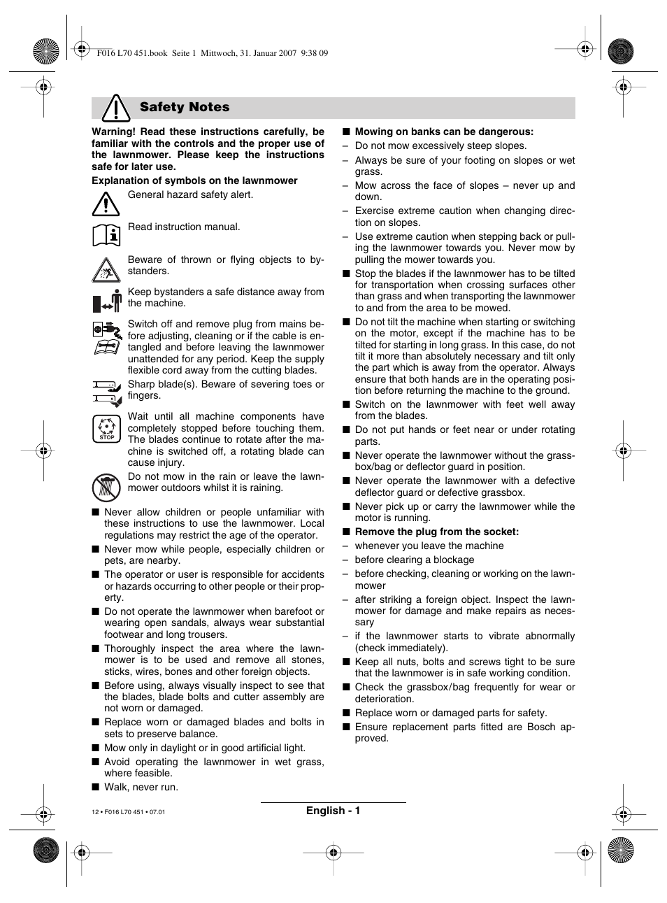 Bosch Rotak 320 User Manual | Page 12 / 170