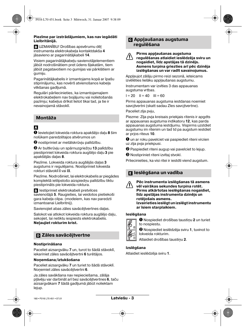 Montāža zāles savācējtvertne | Bosch Rotak 320 User Manual | Page 160 / 170