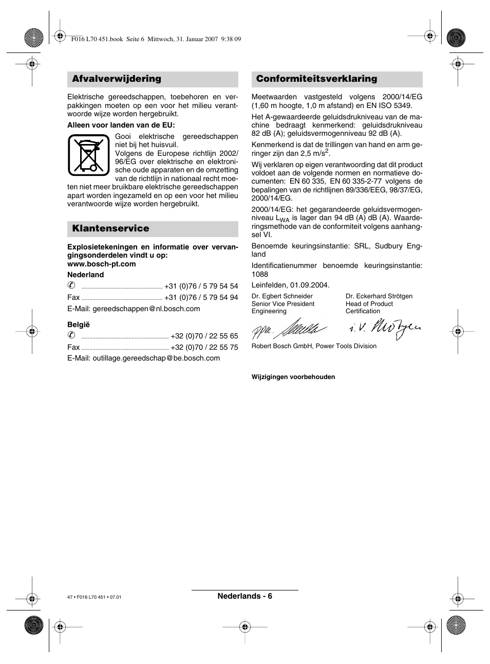 Bosch Rotak 320 User Manual | Page 47 / 170