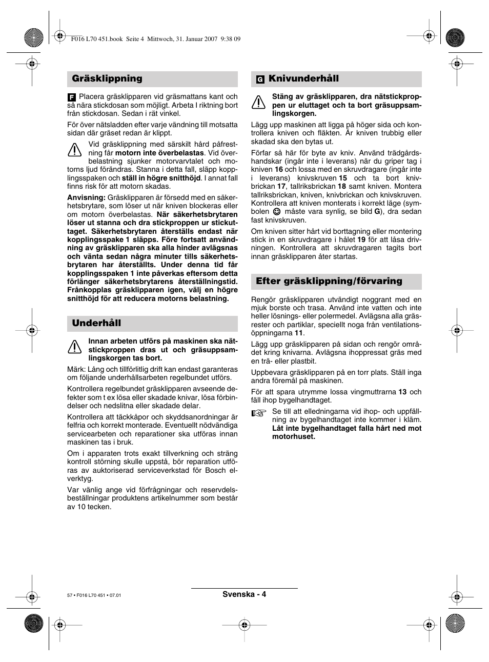 Bosch Rotak 320 User Manual | Page 57 / 170