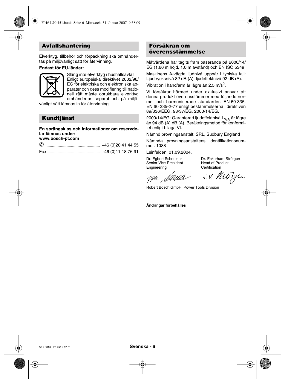 Bosch Rotak 320 User Manual | Page 59 / 170