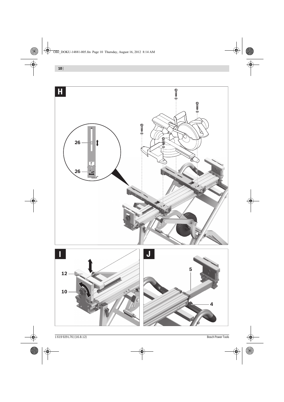 Hi j | Bosch GTA 2500 W Professional User Manual | Page 10 / 119