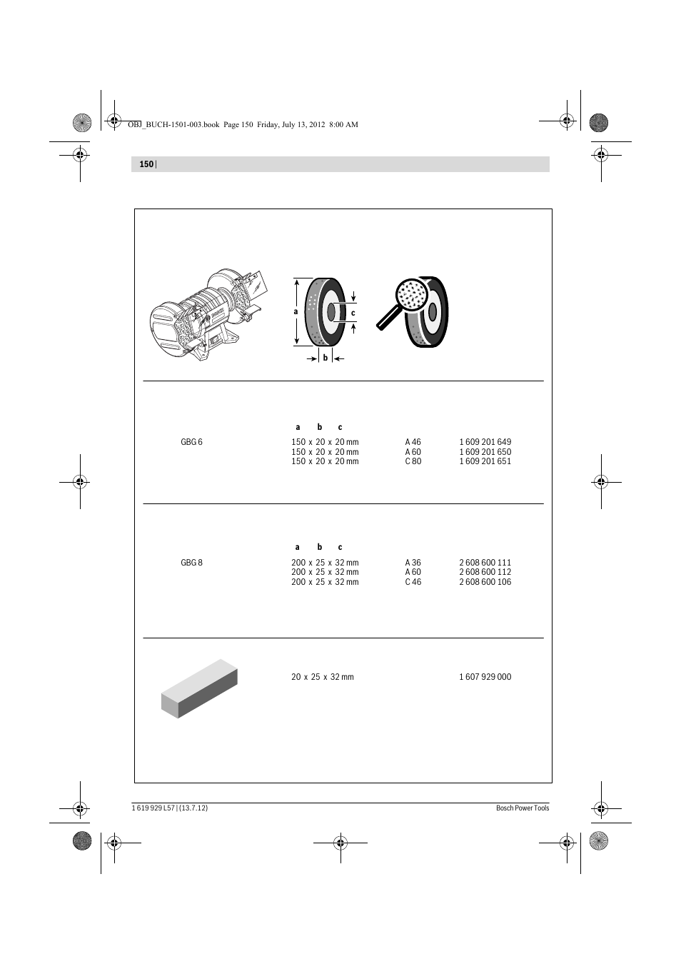 Bosch GBG 6 Professional User Manual | Page 150 / 150