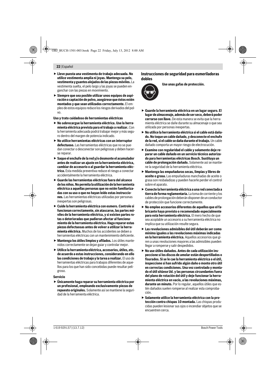 Bosch GBG 6 Professional User Manual | Page 22 / 150