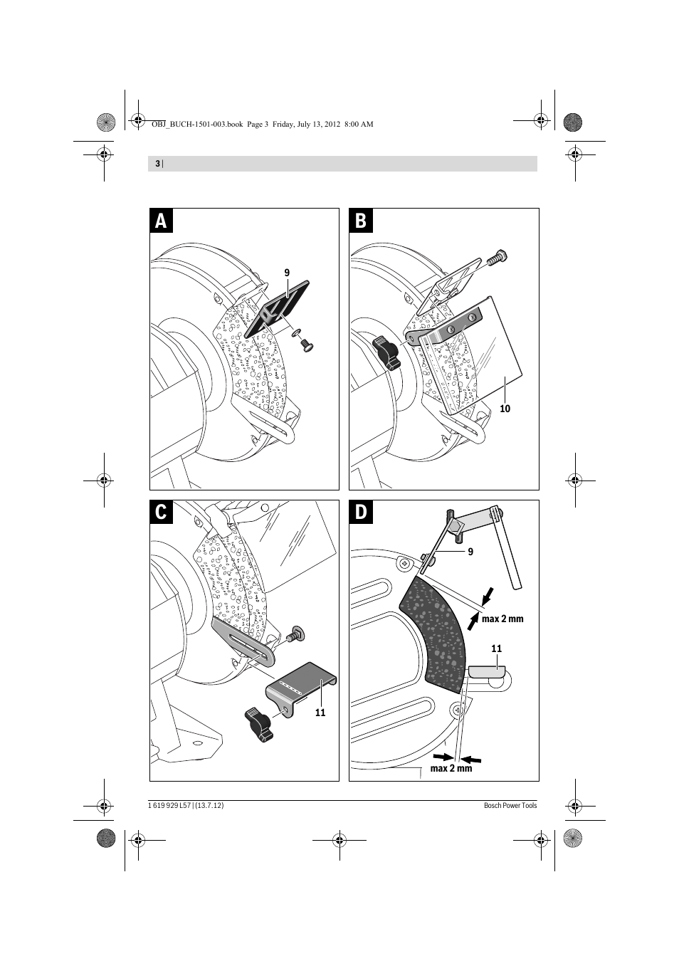 Dc b a | Bosch GBG 6 Professional User Manual | Page 3 / 150