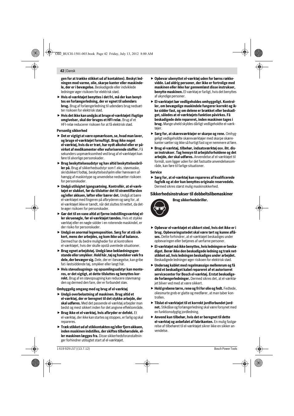 Bosch GBG 6 Professional User Manual | Page 42 / 150