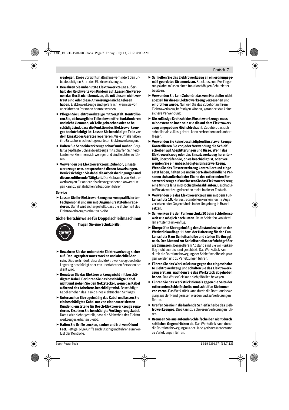 Bosch GBG 6 Professional User Manual | Page 7 / 150