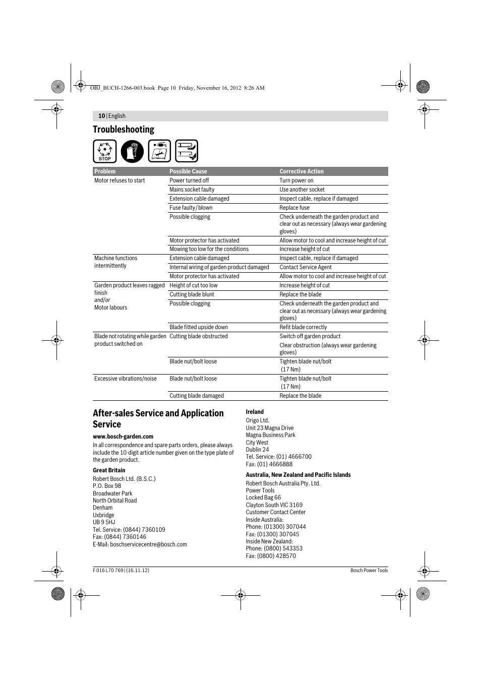 Bosch Rotak 32 User Manual | Page 10 / 118