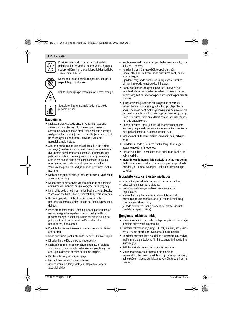 Bosch Rotak 32 User Manual | Page 112 / 118