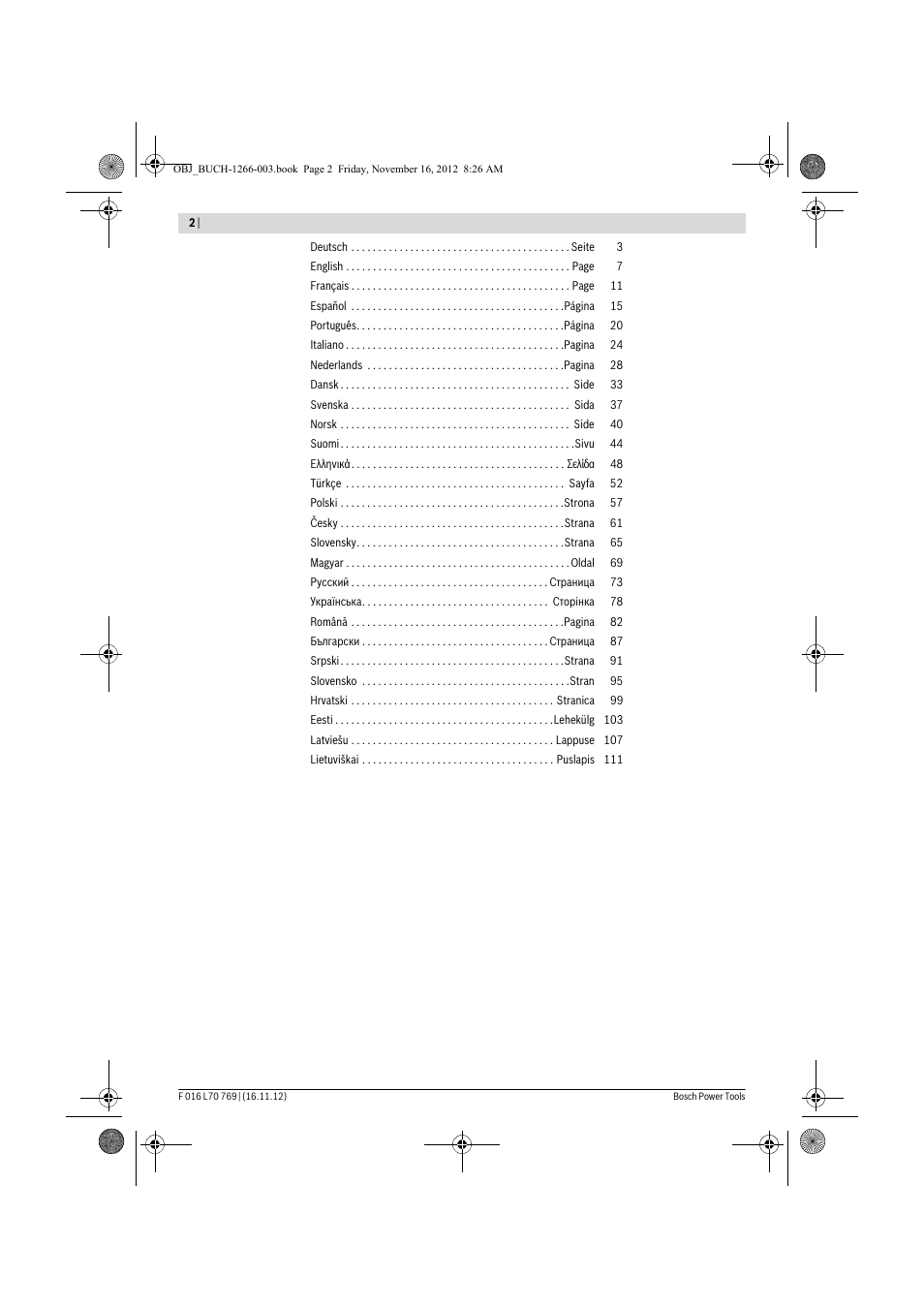Bosch Rotak 32 User Manual | Page 2 / 118
