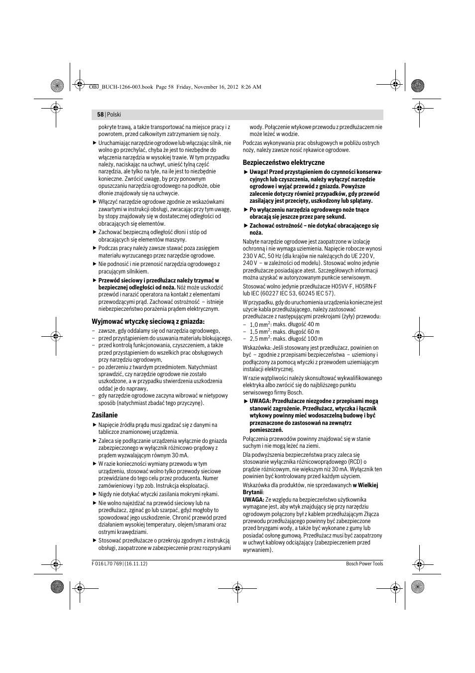 Bosch Rotak 32 User Manual | Page 58 / 118