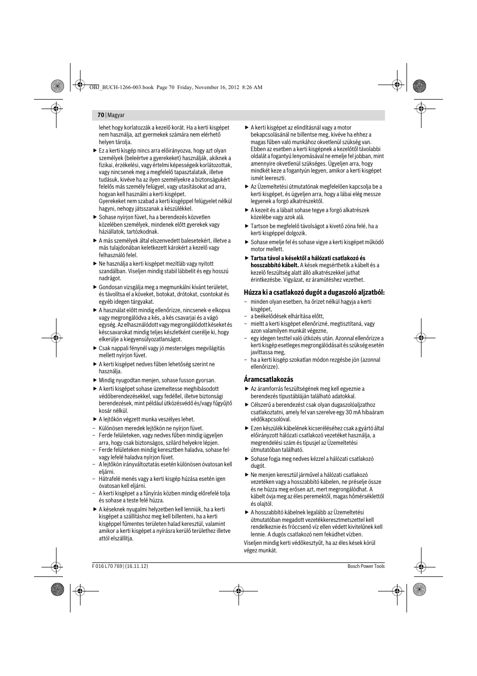 Bosch Rotak 32 User Manual | Page 70 / 118