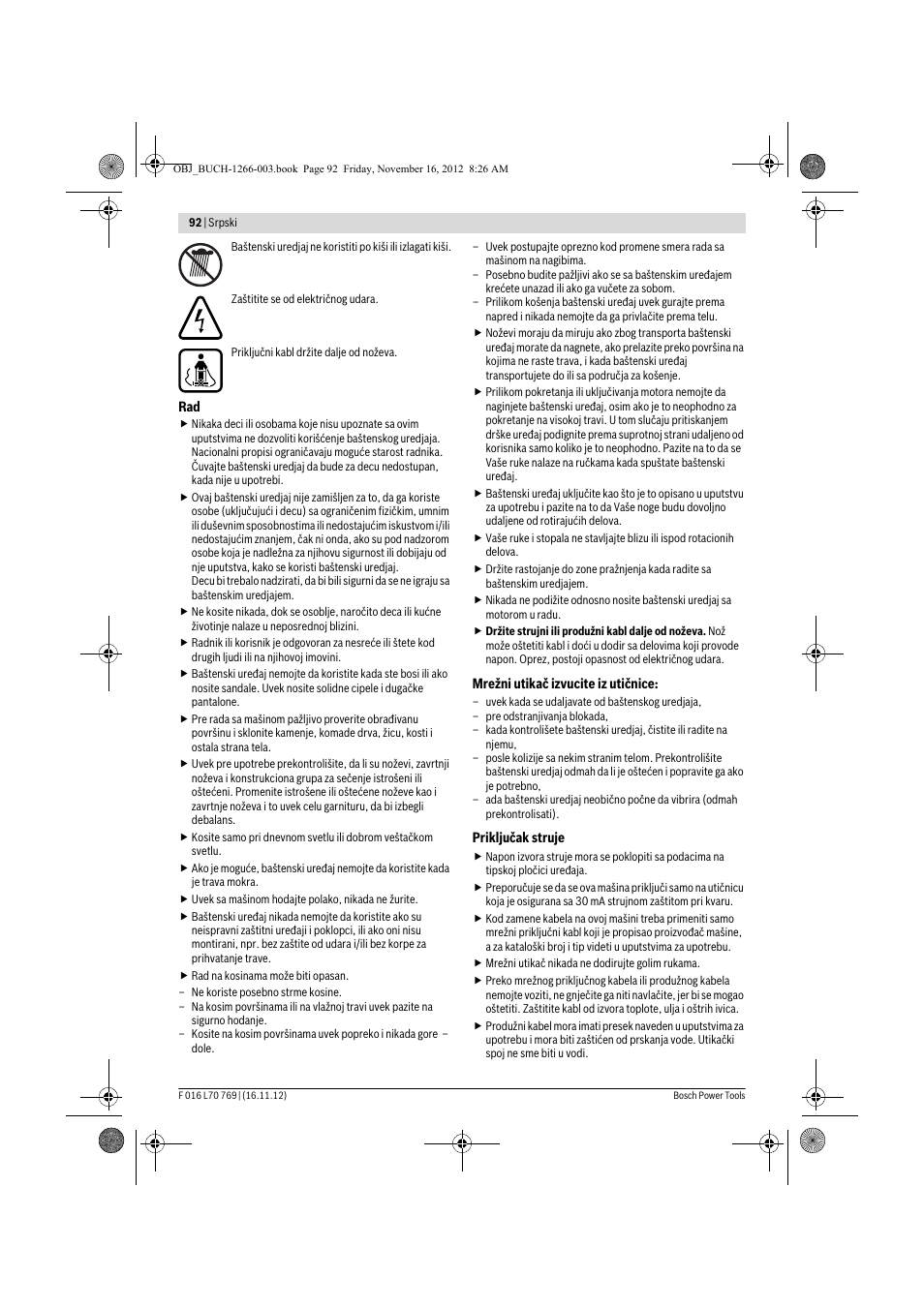 Bosch Rotak 32 User Manual | Page 92 / 118