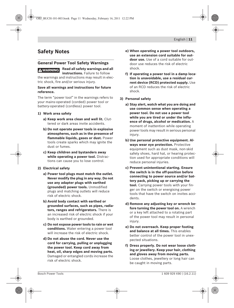 Bosch GNA 3,5 Professional User Manual | Page 11 / 199