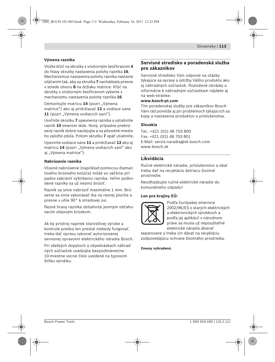 Bosch GNA 3,5 Professional User Manual | Page 113 / 199