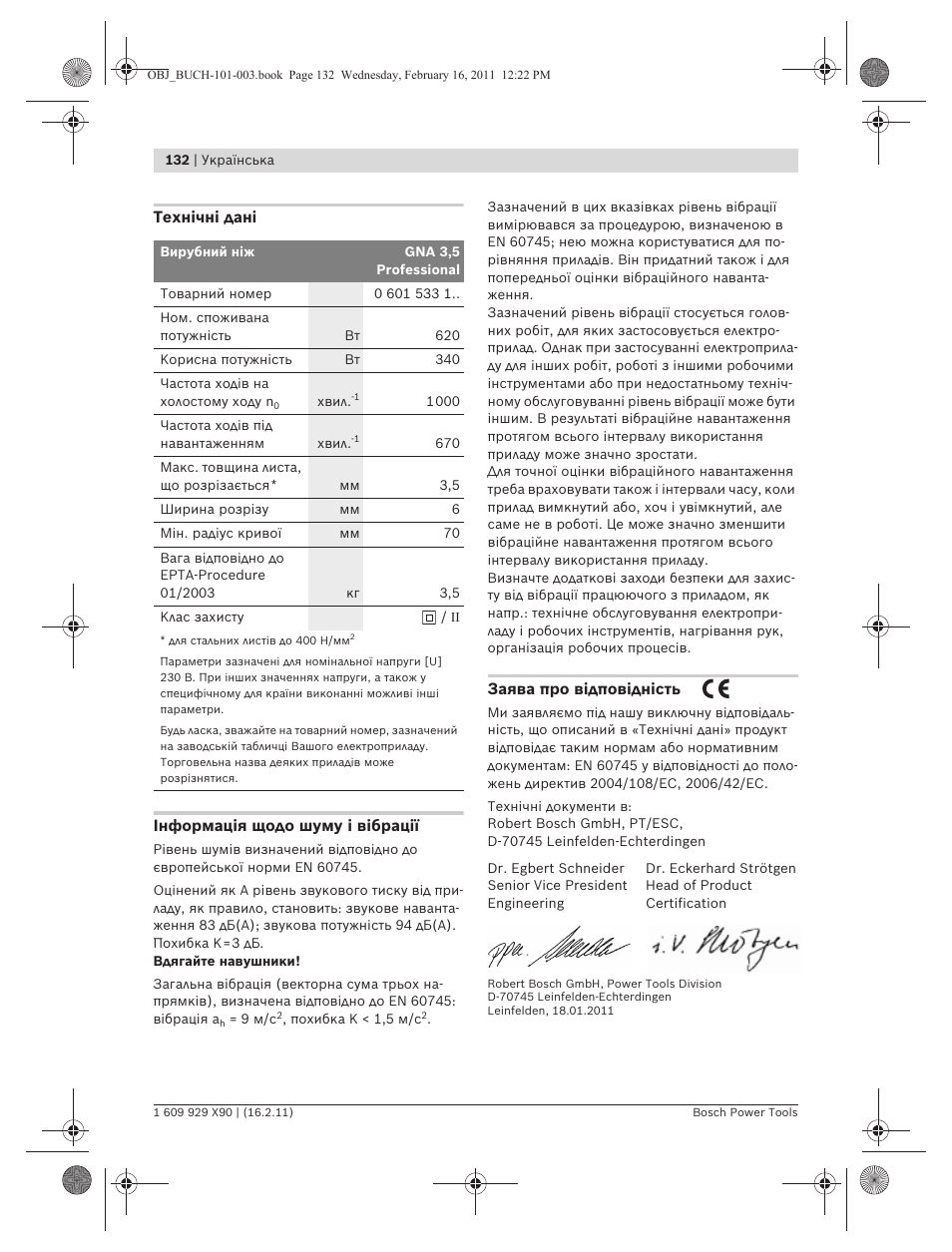 Bosch GNA 3,5 Professional User Manual | Page 132 / 199