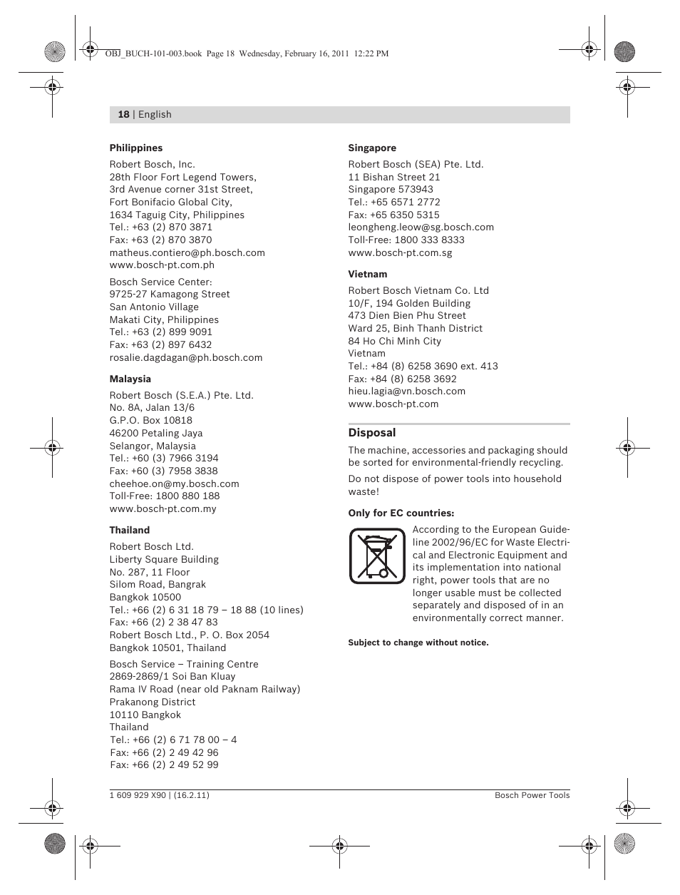 Bosch GNA 3,5 Professional User Manual | Page 18 / 199