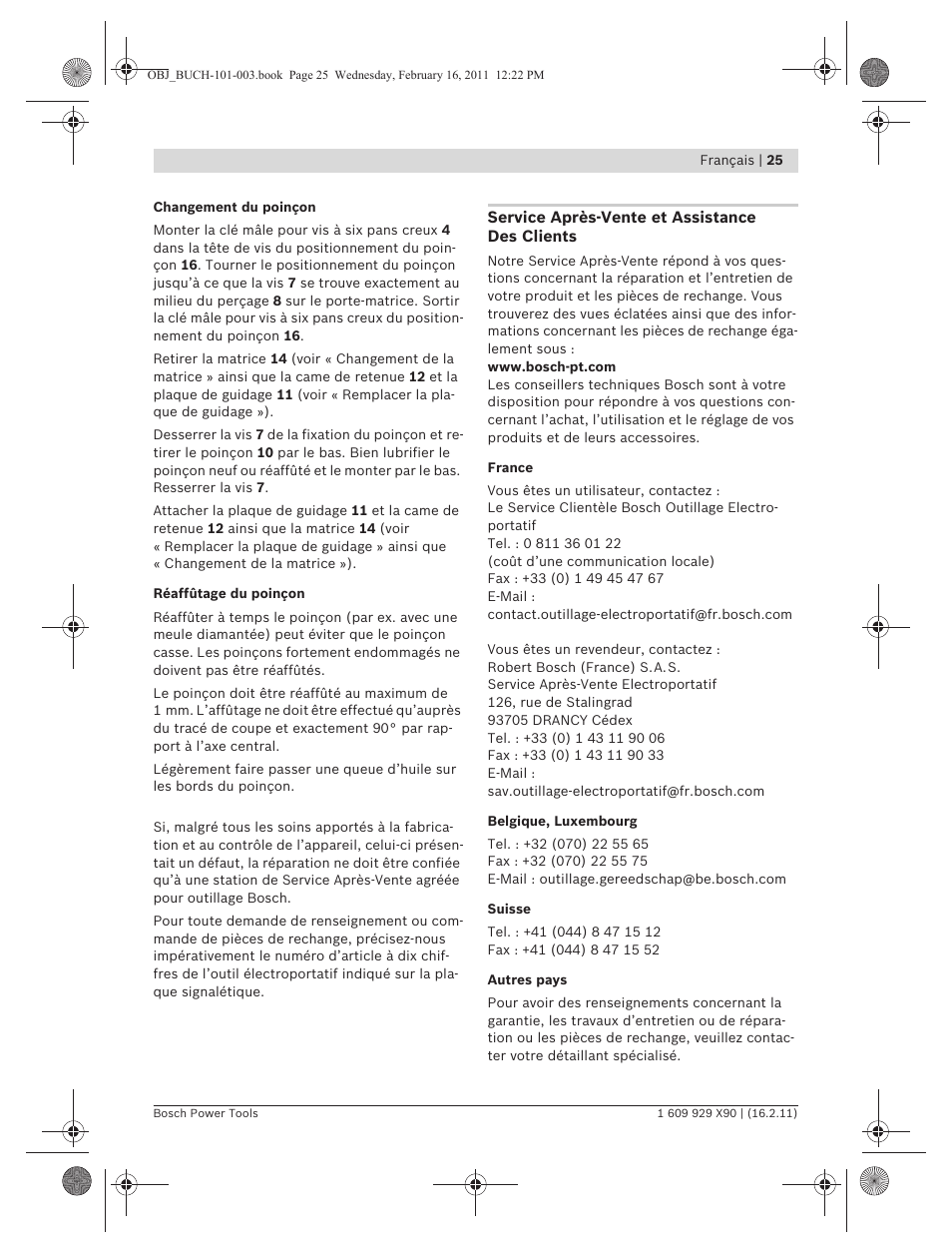 Bosch GNA 3,5 Professional User Manual | Page 25 / 199