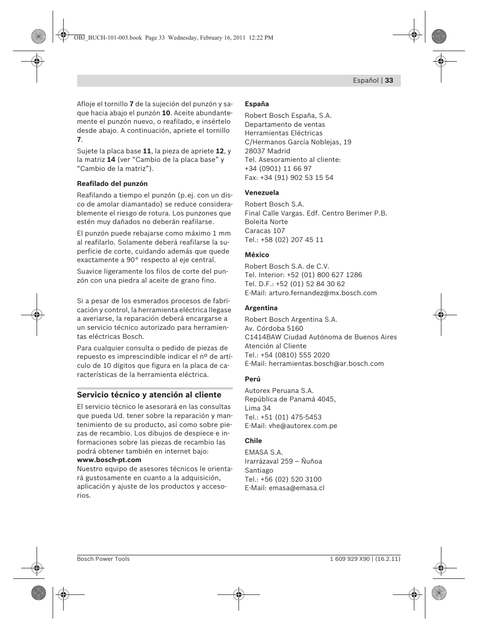 Bosch GNA 3,5 Professional User Manual | Page 33 / 199