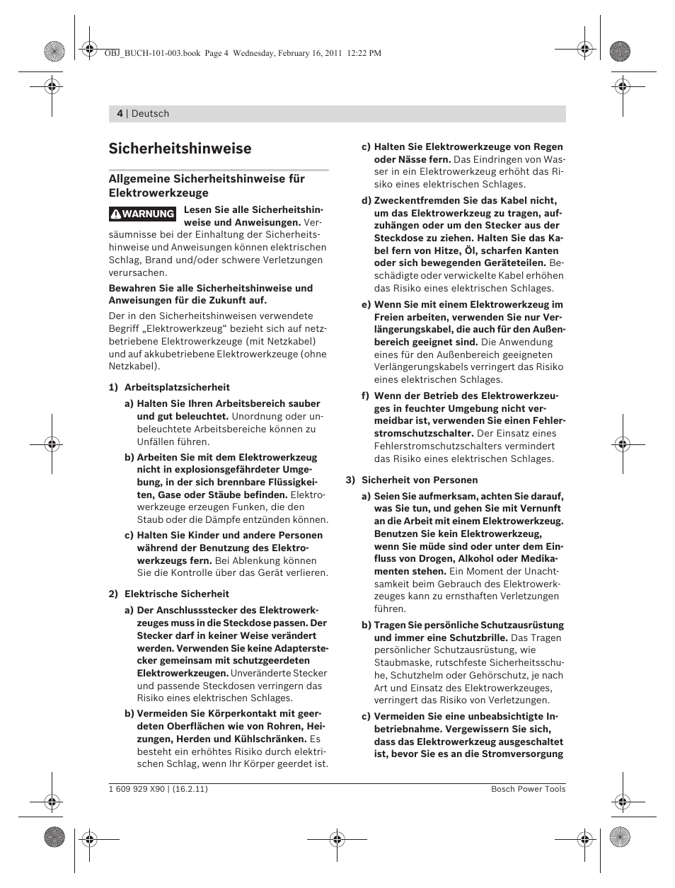 Sicherheitshinweise | Bosch GNA 3,5 Professional User Manual | Page 4 / 199