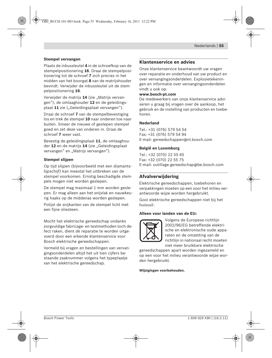 Bosch GNA 3,5 Professional User Manual | Page 55 / 199