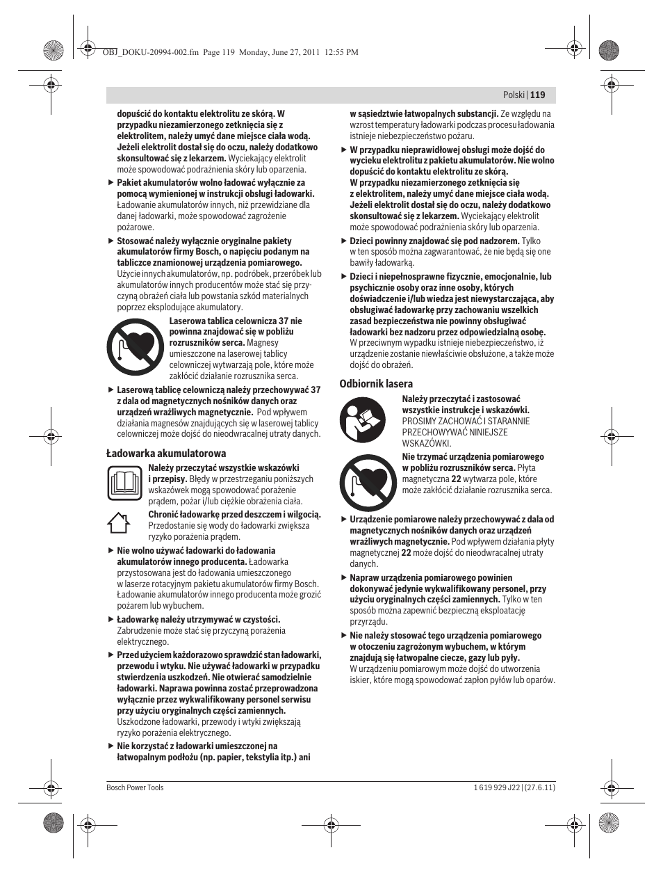 Bosch GRL 400 H Professional User Manual | Page 119 / 259