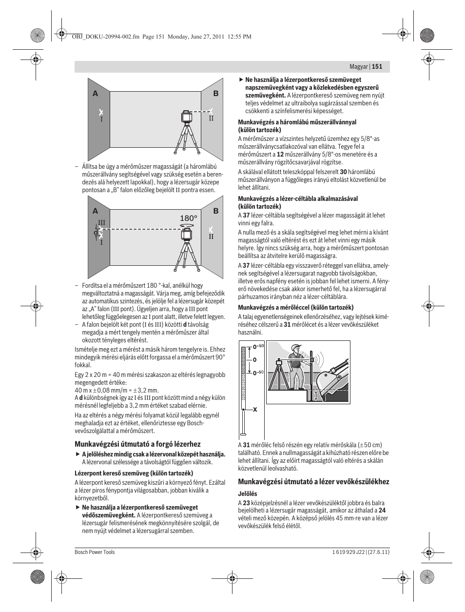 Bosch GRL 400 H Professional User Manual | Page 151 / 259