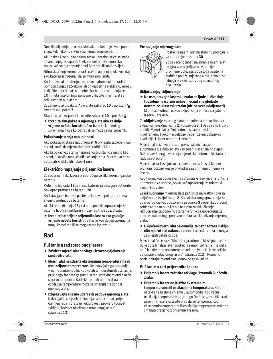 Bosch GRL 400 H Professional User Manual | Page 211 / 259