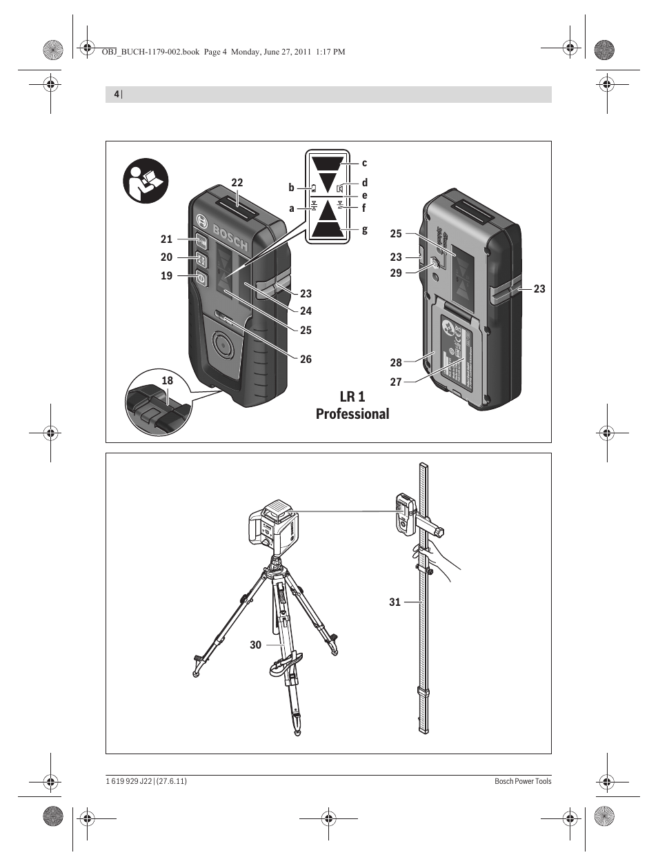 Lr 1 professional | Bosch GRL 400 H Professional User Manual | Page 4 / 259