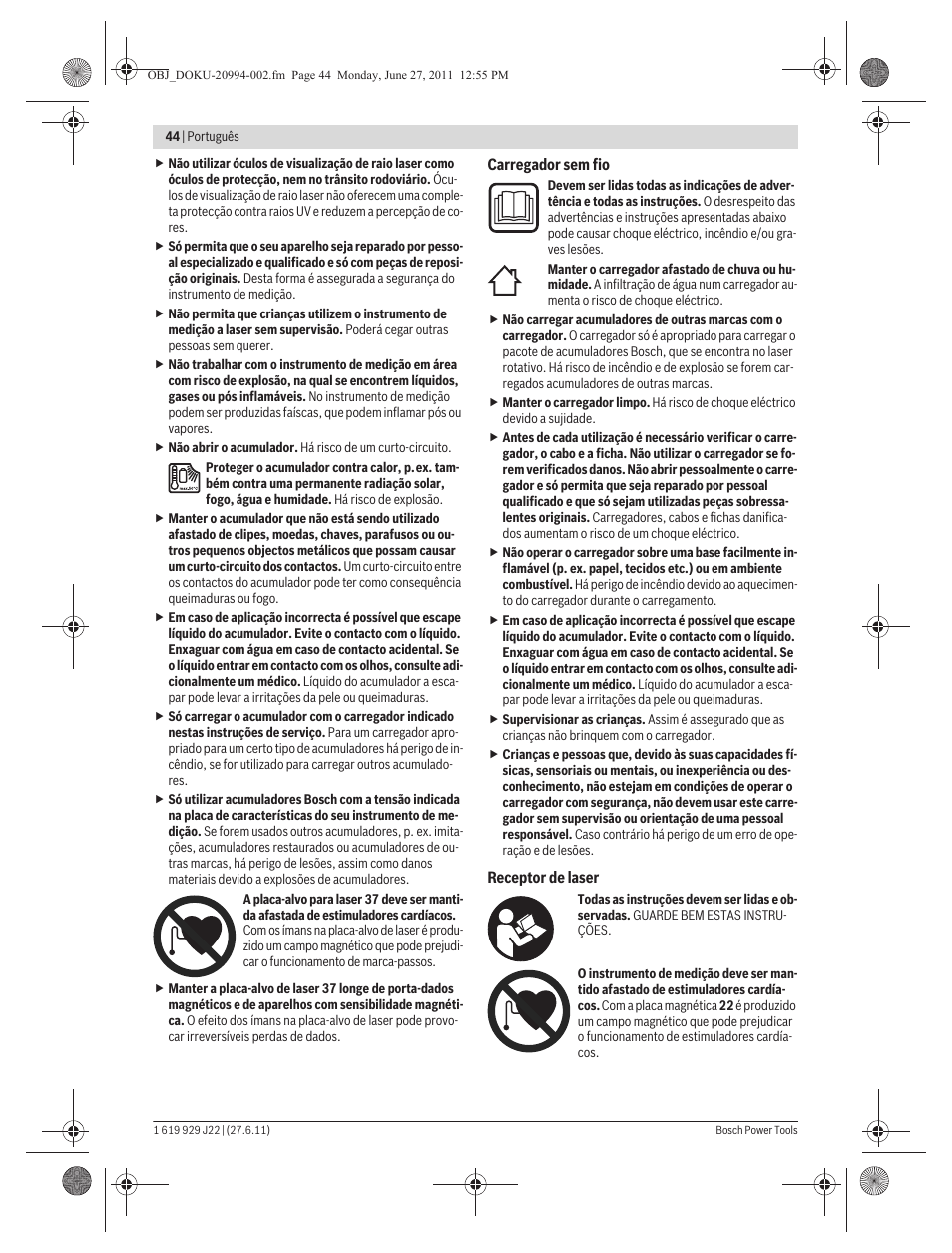 Bosch GRL 400 H Professional User Manual | Page 44 / 259