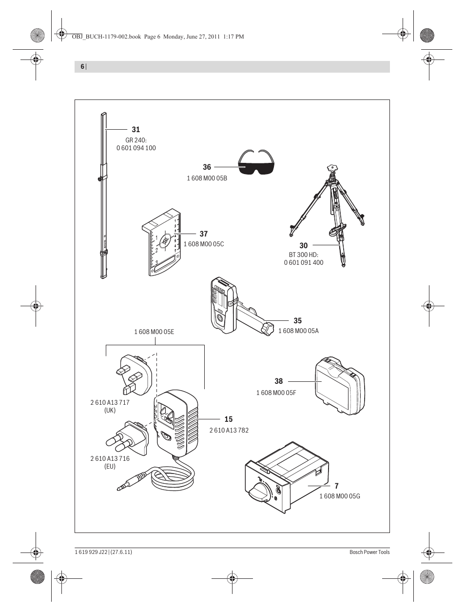 Bosch GRL 400 H Professional User Manual | Page 6 / 259