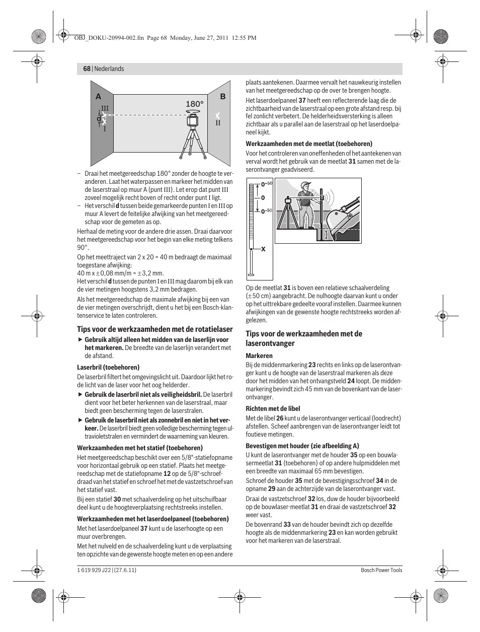 Bosch GRL 400 H Professional User Manual | Page 68 / 259