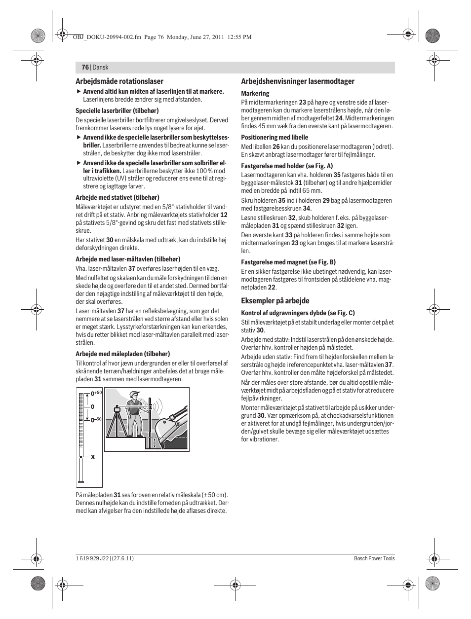 Bosch GRL 400 H Professional User Manual | Page 76 / 259